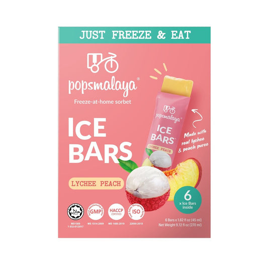 Popsmalaya Ice Bars - Lychee Peach