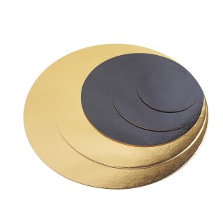 Round Gold/Black Cake Card