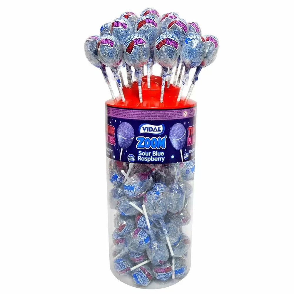 Zoom Sour Blue Raspberry Lolly